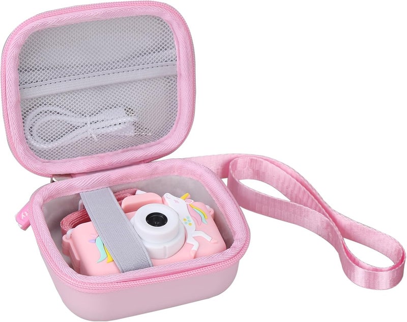 worfty Kids Camera Case Compatible with Goopow/Seckton/Masterbee/CIMELR/Desuccus/OUTUVAS/Dylanto/GKTZ Digital Video Camera Toys Camcorder Storage Holder Carrying-Pink Unicorn(Case Only) (Pink unicorn) - Image 4
